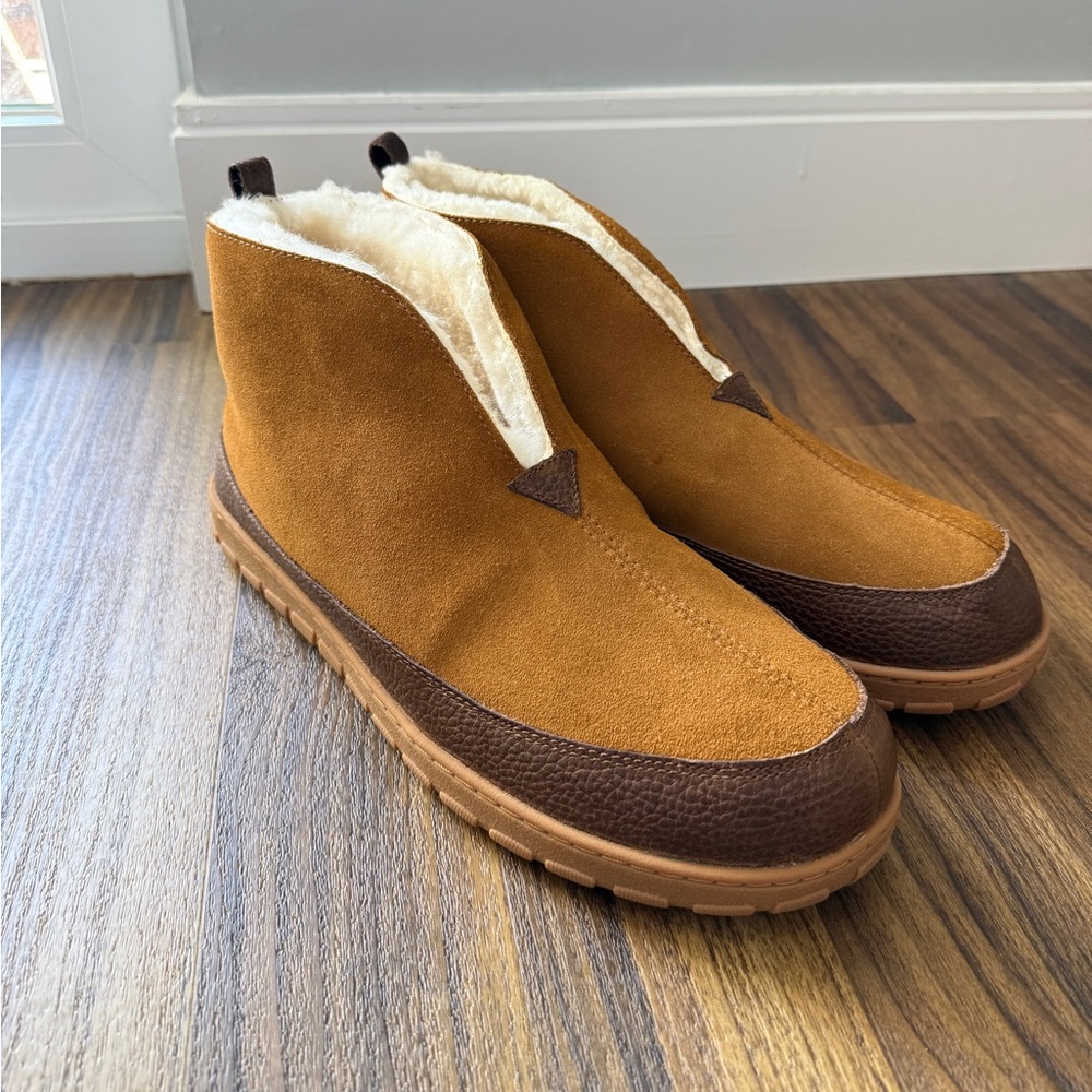 Men’s Eddie Bauer Shearling Boot Slipper Shoe Size 14 New